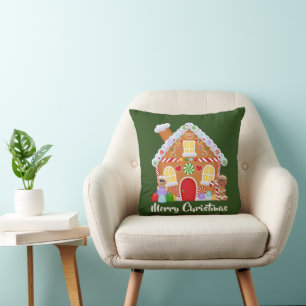 Christmas Gingerbread Maison de vacances coussin