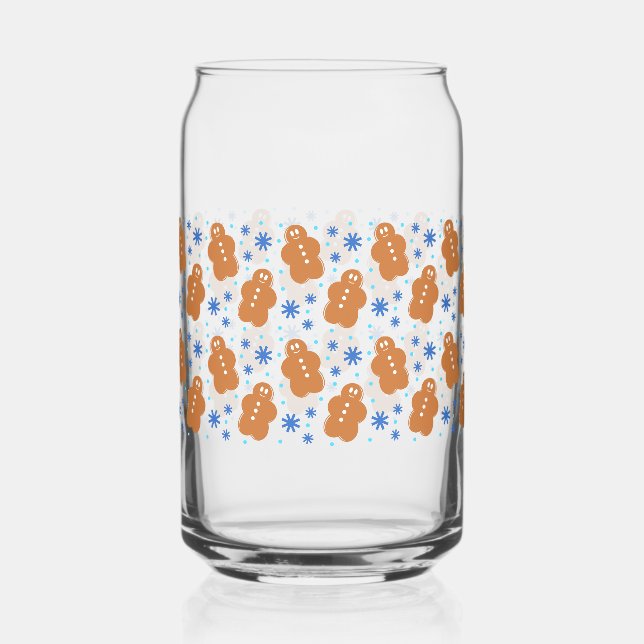 Christmas Gingerbread Man Can Glass Wrap Dosenglas (Vorderseite)