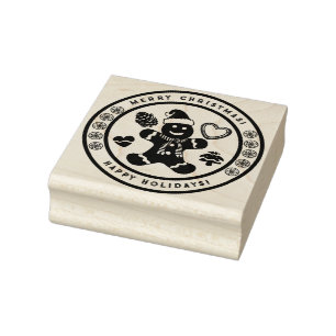 Christmas Gingerbread Man Gummistempel