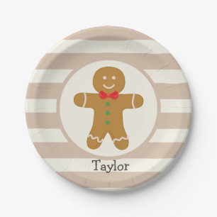 Christmas Gingerbread Man Pappteller