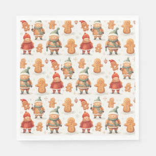 Christmas Gingerbread Man Serviette
