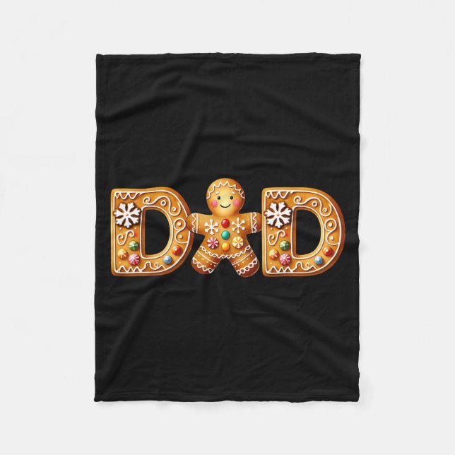 Christmas Gingerbread Matching Family Party Xmas P Fleecedecke (Vorderseite)