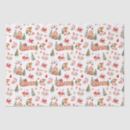Christmas Gingerbread Red Seidenpapier