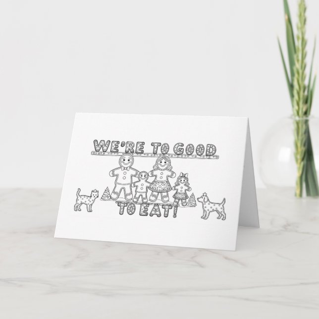 Christmas gingerbread sarcasm card  karte (Vorderseite)