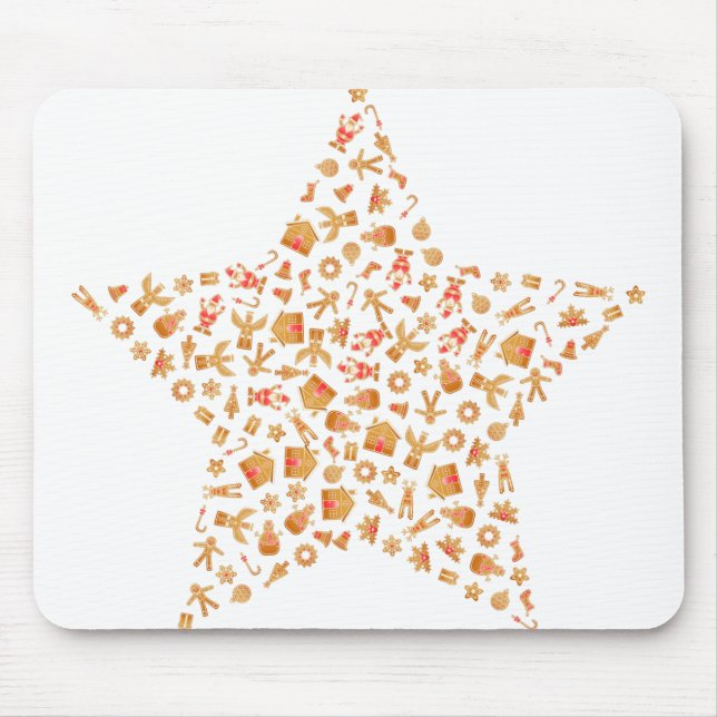 Christmas Gingerbread Star Mousepad (Vorne)