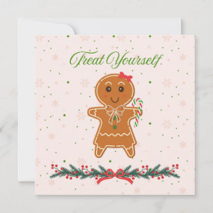 Christmas Gingerbread Woman Karte