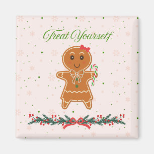Christmas Gingerbread Woman Magnet