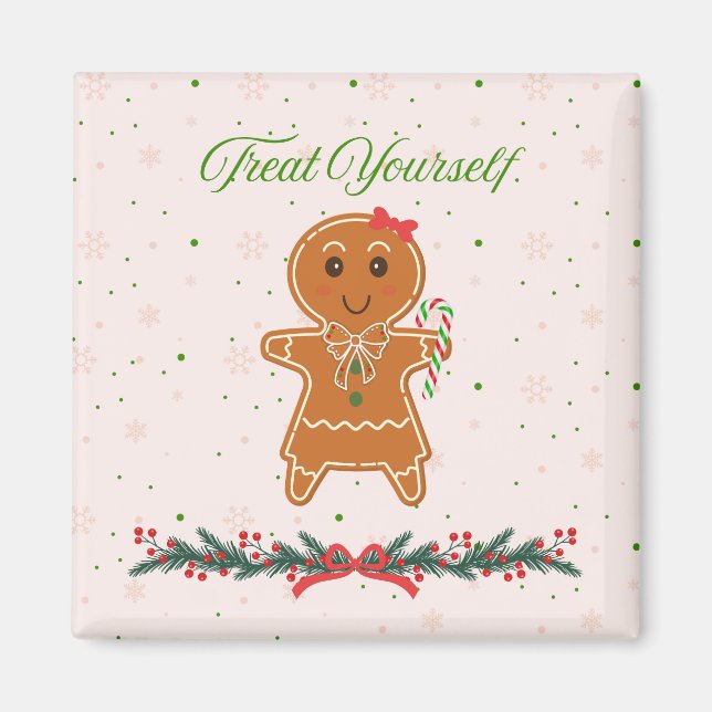 Christmas Gingerbread Woman Magnet (Vorne)