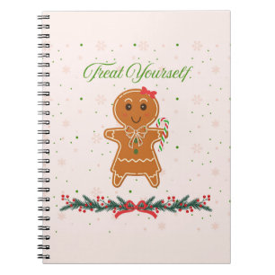 Christmas Gingerbread Woman Notizblock