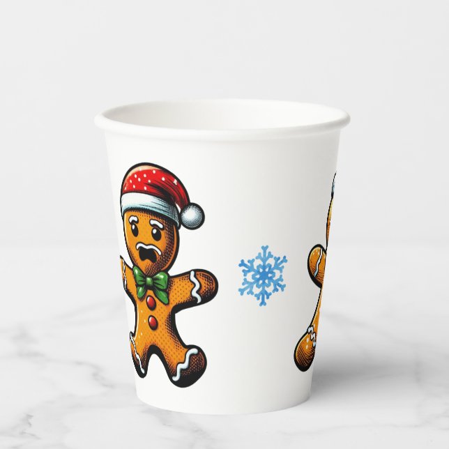 Christmas Gingerbrett Man Paper Cup Pappbecher (Vorderseite)