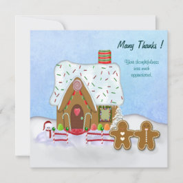 Christmas Gingerbrot House Vielen Dank Dankeskarte