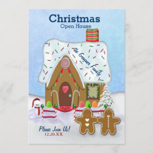 Christmas Gingerbrot Open House Einladung