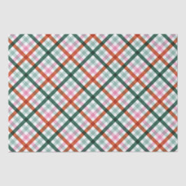 Christmas Gingham Pattern Gewebepapier Seidenpapier