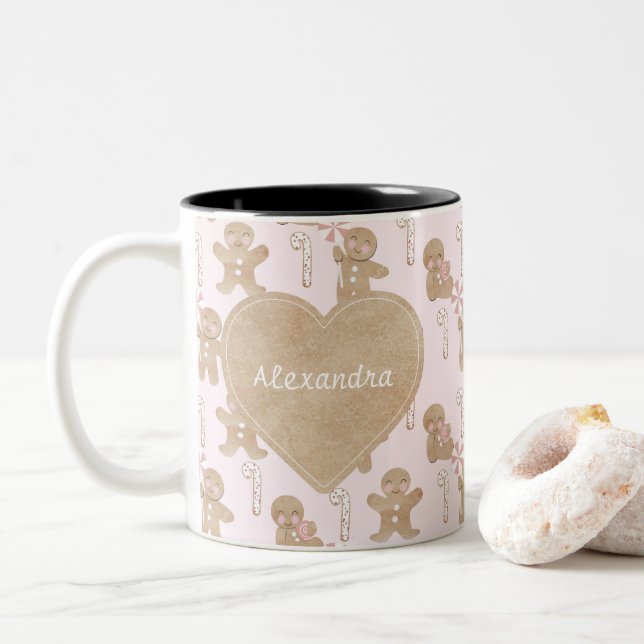Christmas Gingpain rose tasse (Avec donut)