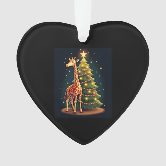 Christmas Giraffe Official Tree Topper Funny Tall  Ornament (Vorderseite)