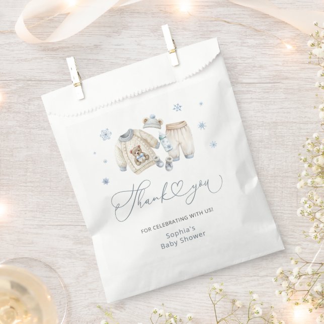 Christmas Girl Baby Dusche Vielen Dank Geschenktütchen (Ausgeschnitten)