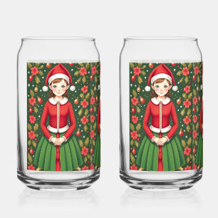 Christmas Girl Elf Dosenglas
