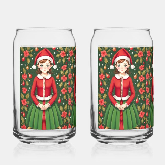 Christmas Girl Elf Dosenglas (Vorderseite)