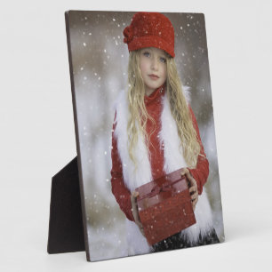 Christmas Girl Fotoplatte