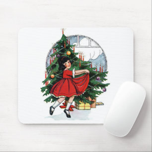 Christmas Girl Vintage Mousepad