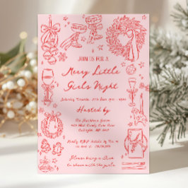 Christmas Girls Night Invitation
