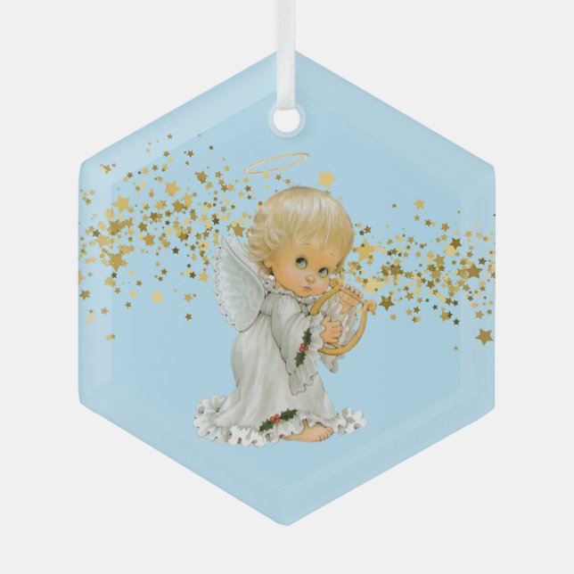Christmas Glasa Ornament-Little Angel Ornament Aus Glas (Vorderseite)