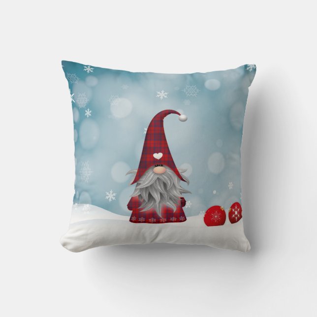 Christmas Gnome And Balls Kissen (Vorderseite)