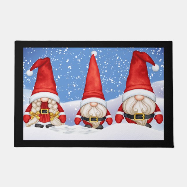 Christmas Gnome Door Mat Fußmatte (Vorderseite)