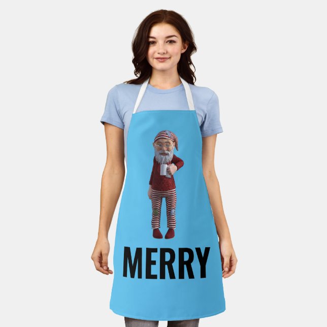 CHRISTMAS GNOME ELF MERRY SCHÜRZE (Getragen)