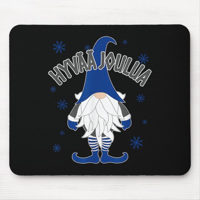 Christmas Gnome finnische skandinavische Tomate Fi Mousepad (Vorne)