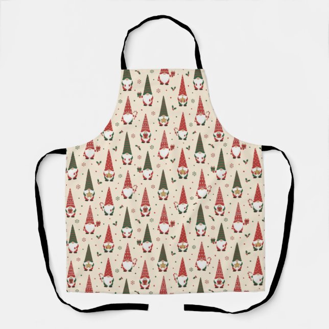 Christmas Gnome Party Pattern Schürze (Vorderseite)