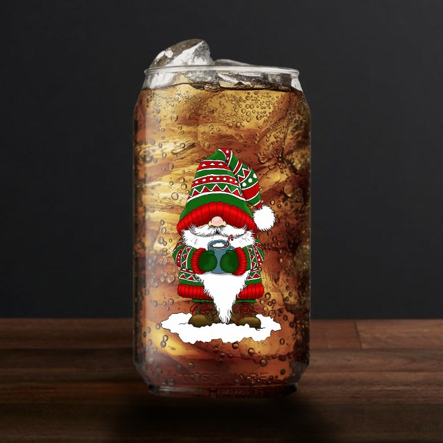 Christmas Gnome Red Green Niedlich Dosenglas (Von Creator hochgeladen)