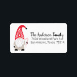 Christmas Gnome Return Address Label Adressaufkleber<br><div class="desc">Die Gnom Holding hat Candy cane decorates this Christmas holiday address label. So vun for your Christmas mailing umwickeln. Designed for you by Blackberry Boulevard.</div>