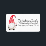 Christmas Gnome Return Address Label Adressaufkleber<br><div class="desc">Die Gnom Holding hat Candy cane decorates this Christmas holiday address label. So vun for your Christmas mailing umwickeln. Designed for you by Blackberry Boulevard.</div>