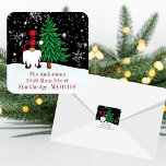 Christmas Gnome Return Address Label Quadratischer Aufkleber<br><div class="desc">Perfekt zum Siegel Ihrer Urlaubshupps mit diesem hübschen,  quadratischen Rücksendeadresse-Gnome Aufkleber im Format 1.5"x1.5"/20 pro SHEET! Gute Ferien!</div>