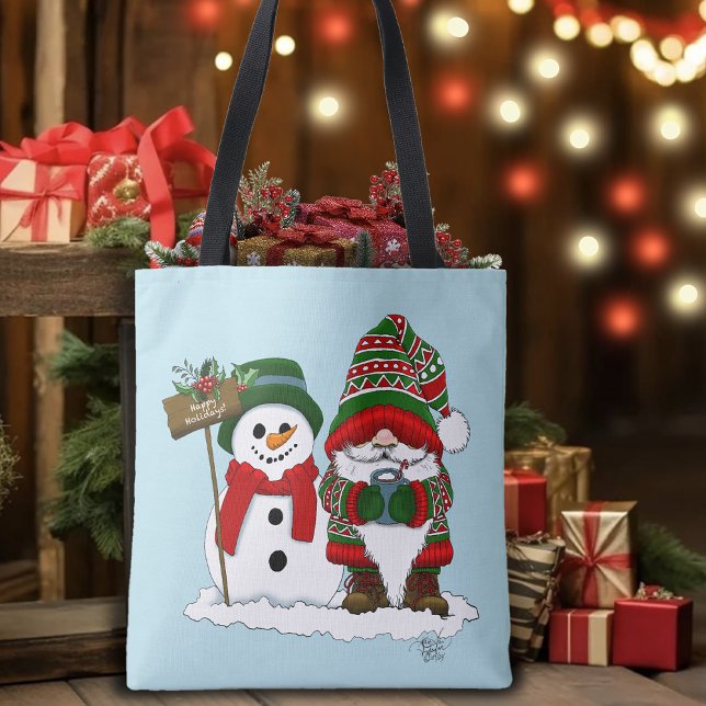 Christmas Gnome Snowman Niedlich Tasche (Von Creator hochgeladen)