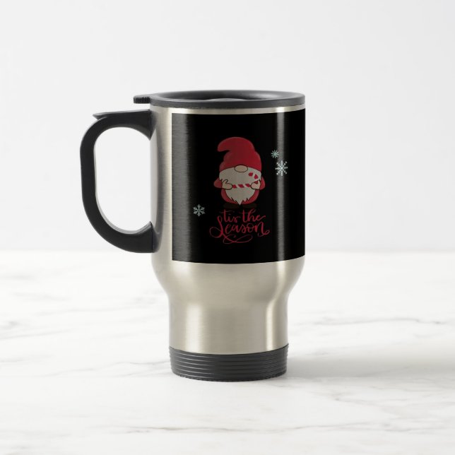 Christmas Gnome With Candycane Reisebecher (Links)