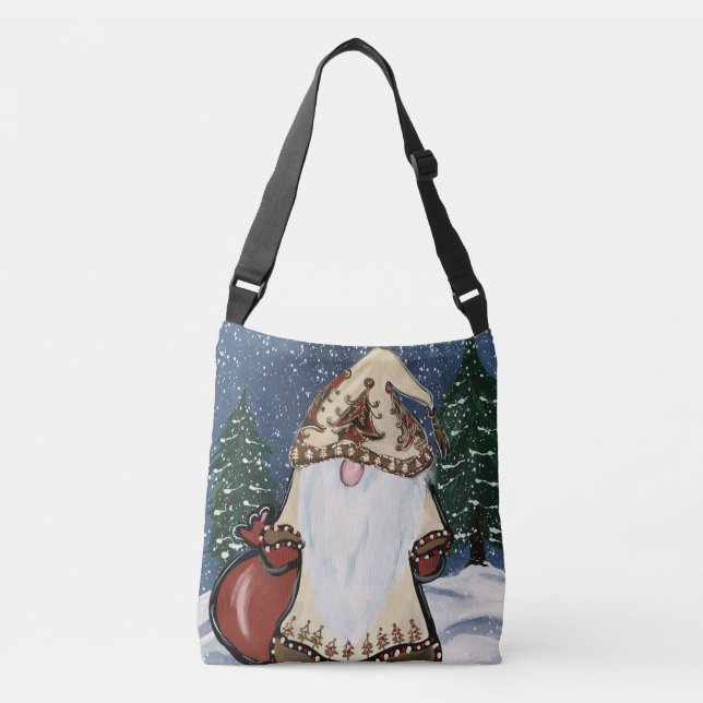 CHRISTMAS GNOMES TRAGETASCHEN MIT LANGEN TRÄGERN (Vorderseite)