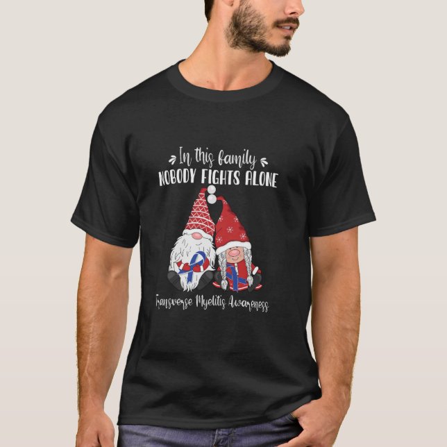 Christmas Gnomes Transverse Myelitis Awareness  T-Shirt (Vorderseite)