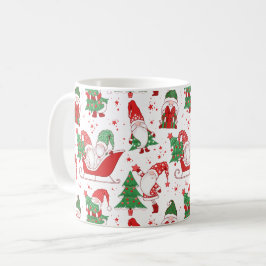 Christmas Gnomes & Trees All-Over Pattern Kaffeetasse