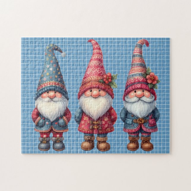 Christmas Gnomes Trio Puzzle (Horizontal)