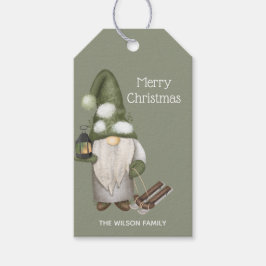 Christmas Gnomes Woodland Geschenkanhänger