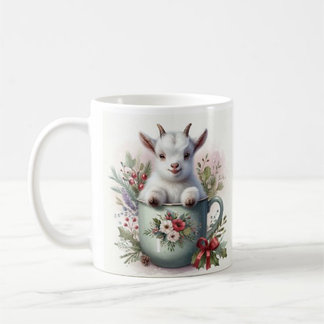 Christmas Goat Kaffeetasse (Links)
