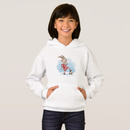 Christmas Goat Playing Soccer Hoodie