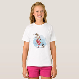 Christmas Goat Playing Soccer T-Shirt