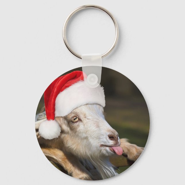 Christmas Goat Schlüsselanhänger (Vorderseite)