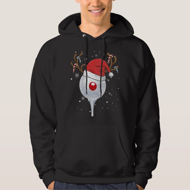 Christmas Goft Reindeer Funny Weihnachtsmannmütze  Hoodie (Vorderseite)