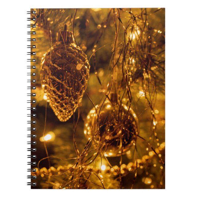 Christmas Gold Pine Cone Notizblock (Vorderseite)