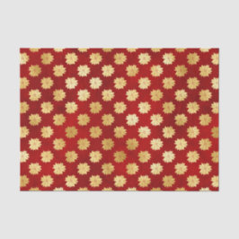 Christmas Gold Poinsettias auf Red Seidenpapier
