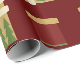 Christmas Gold, Red, Green Socks Geschenkpapier